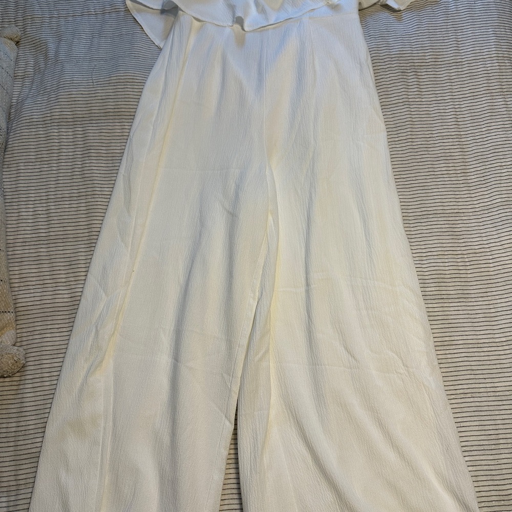 Pedal and Pup white jumpsuit